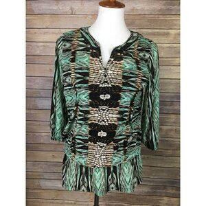 Style And Co Small Blouse Popover Peplum Style